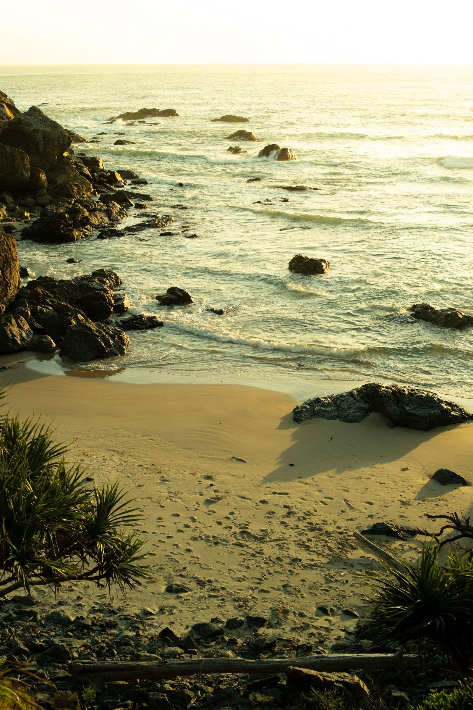 Morning light on an empty Port Macquarie beach